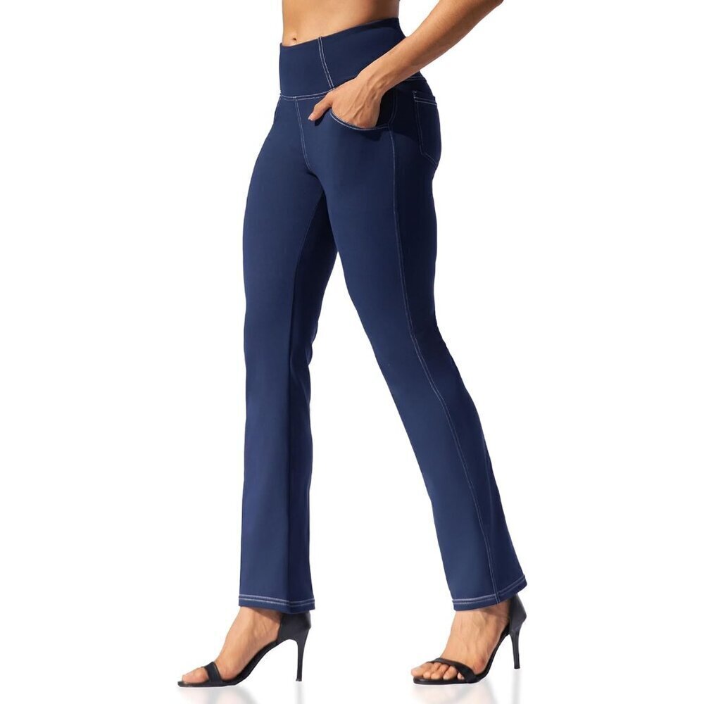 Women's High Waist Yoga Pants with Pockets Tummy Control Casual Leggings